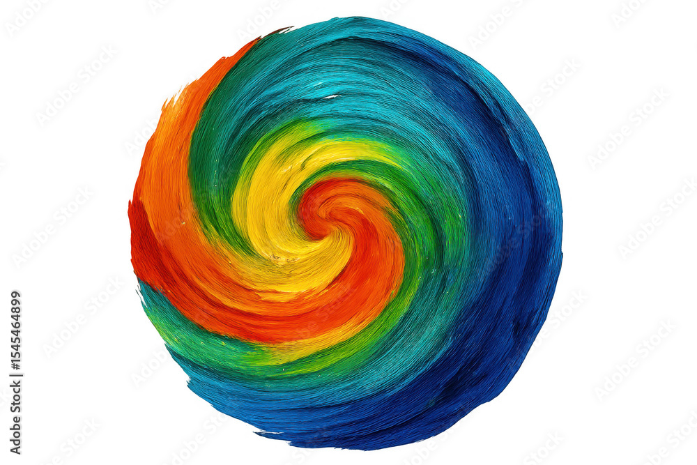 Poster colorful paint swirling into vibrant vortex, generating dynamic abstract design with transparent bac