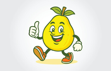 Lemon Mascot Cartoon Character Logo Template