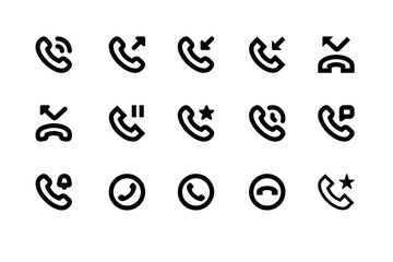 Phone icon set. Vector illustration 
