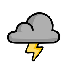 a thunder, rainy cloud illustration isolated on white resembling, thunderstorm, rainstorm, rainy weather, cold temperature, winter, raining, stormy weather