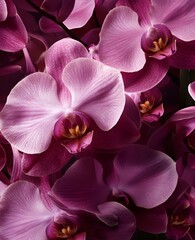 Stunning macro shot capturing the exquisite details of a beautiful orchid, showcasing the vibrant colors and intricate patterns of this beautiful orchid in full bloom. generative AI