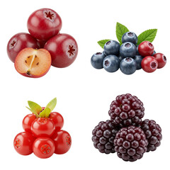 Assorted fresh berries including blueberries, blackberries, and more  
