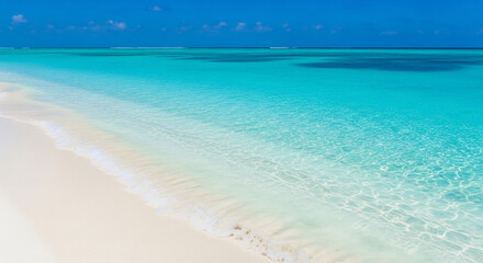 Obraz premium Tropical Beach with Clear Blue Water and White Sand