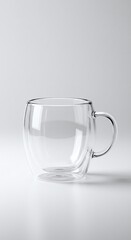 Double-Walled Glass Mug Elegant & Practical Design for Hot & Cold Drinks