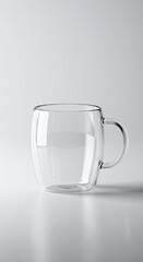 Elegant Double-Walled Glass Mug Perfect for Coffee, Tea, or Hot Beverages