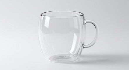 Double-Walled Glass Mug Elegant Design for Hot & Cold Beverages