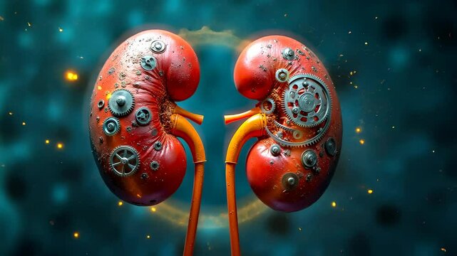 Kidney disease, renal failure, treatment options. Organ health. Ureters transport essential fluids. Filtration rate affects urine output. Nephrons assist metabolic balance.