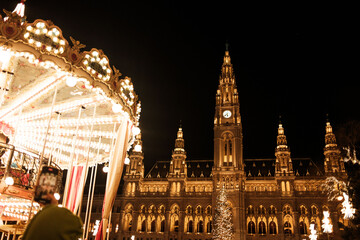 city of vienna at night