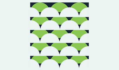 Abstract seamless half circle fabric pattern