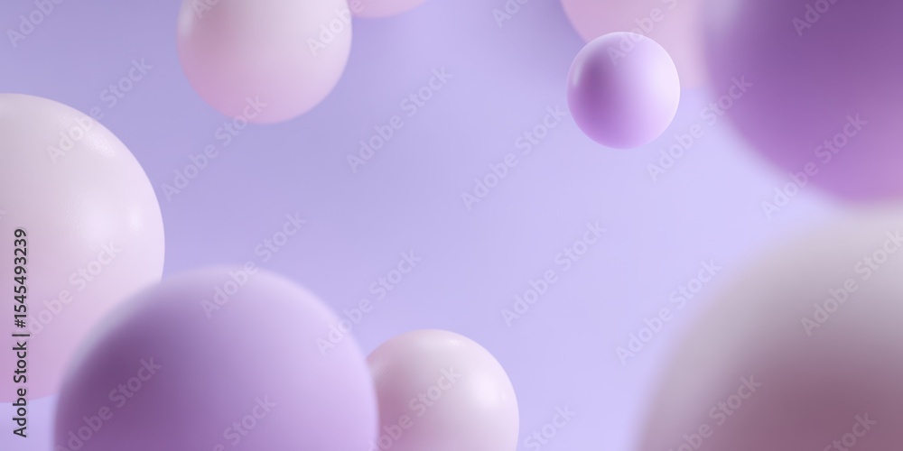 Aufkleber soft gradient background featuring subtle 3d spheres for ui design and content layering