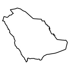 map of Saudi Arabia Line
