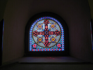 stained glass window in church