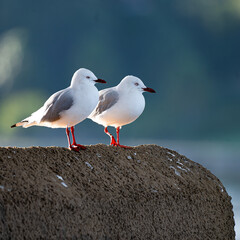 seagull on the rock