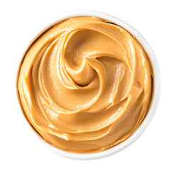 Creamy Peanut Butter Swirl in a White Bowl