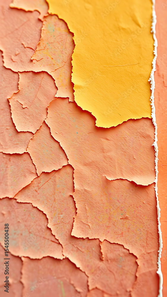 Poster Abstract Colorful Texture with Torn Paper Effect vertical