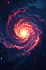 Cosmic singularity dominates star field Dark abyss, swirling gas , artwork, event horizon