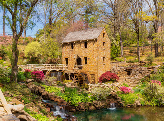 Sunny view of the historical Old Mill