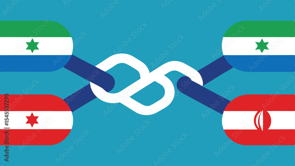 Poster abstract geometric representation of flags connected with transparency for versatile designs