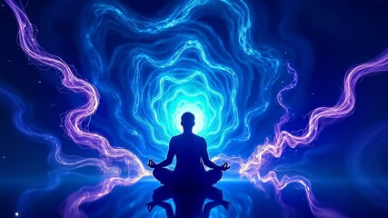 Meditate Concentrate, Mental Focus, Calm Aura. Inner Peace. Thoughts resolve in serenity. Mindfulness promotes stress relief. Balance achieves emotional rest.