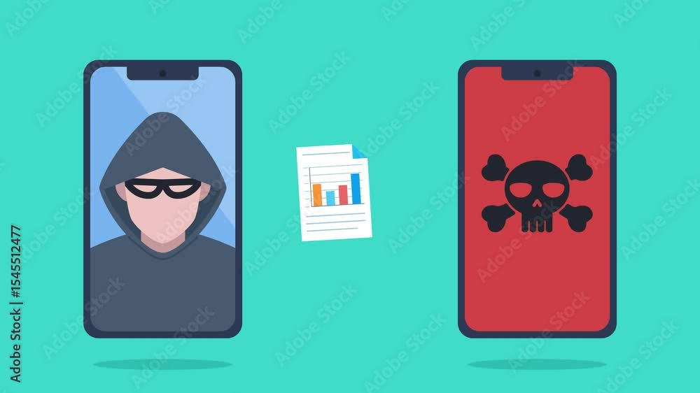 Aufkleber a hacker uses email phishing to break into the device. then he steals the company's financial docume