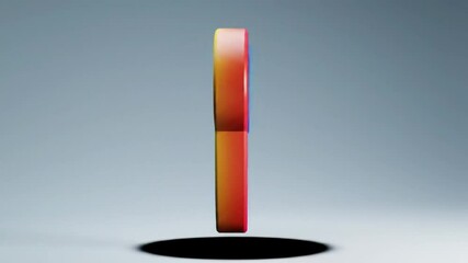 Stylized 3D Hairdryer Icon with Gradient Colors for Beauty and Style Concepts