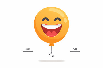 laughing balloon floating cute design