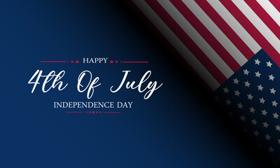 Happy 4th of July Independence day USA Background Design Vector illustration