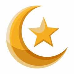 muslim crescent moon and star symbol