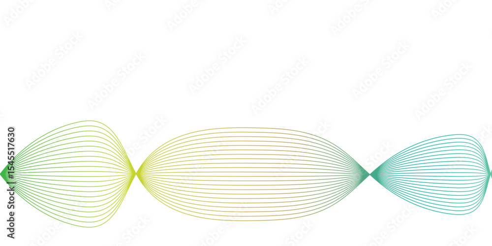 Poster abstract gradient illustration of flowing lines forming elegant wave shapes on a white background su