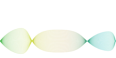 Abstract gradient illustration of flowing lines forming elegant wave shapes on a white background suggesting motion and digital communication