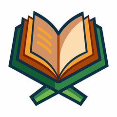 holy quran vector illustration, islamic theme design element, suitable for islamic holiday banner, poster, and etc