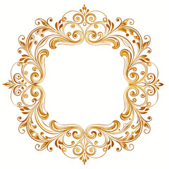 vintage antique baroque ornamental frame border