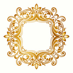 vintage antique baroque ornamental frame border