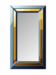 modern rectangle frame with metallic edge 