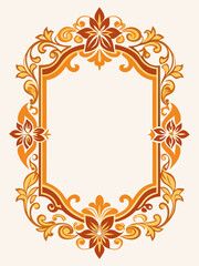 vintage antique baroque ornamental rectangle frame