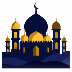 night mosque silhouette