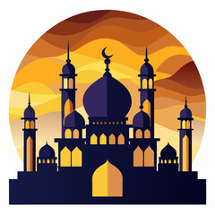 night mosque silhouette