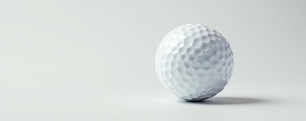 A pristine white golf ball on a pure white backdrop , sport, equipment