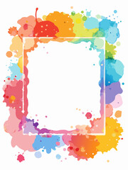 Obraz premium vibrant colorful splashed watercolor frame