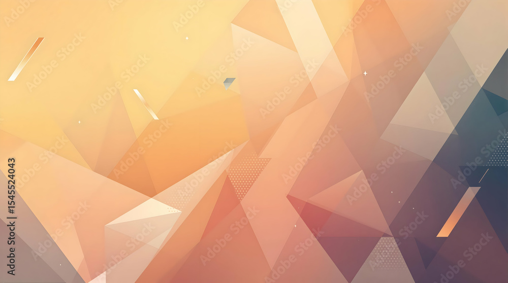 Poster abstract geometric background with polygonal shapes and soft color gradients effect