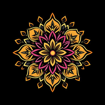 Flower mandal design art