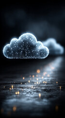 Abstract digital data streams flow across a dark background, symbolizing SaaS infrastructure, cloud computing, data exchange, and the seamless connectivity of modern digital systems.

