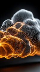 Abstract digital data streams flow across a dark background, symbolizing SaaS infrastructure, cloud computing, data exchange, and the seamless connectivity of modern digital systems.
