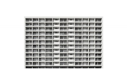 Multi story apartment building exterior