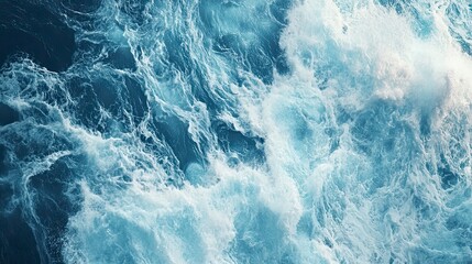 Fototapeta premium Powerful ocean waves, close-up view