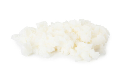 Pile of shea butter isolated on white