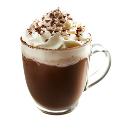 Rich Hot Chocolate with Whipped Cream and Chocolate Shavings
