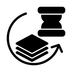 Data Compilation Icon - Solid Style for Automated Systems.
