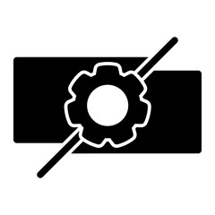 System Disruption Icon - Solid Style for Technical Issues.
