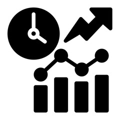 Efficiency Gauge Icon - Solid Style for Performance Metrics.